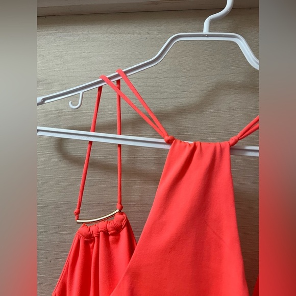 ⚫️ BOGO SoHo women’s open front tank top neon orange/pink size S/M FESTIVAL - Picture 7 of 7